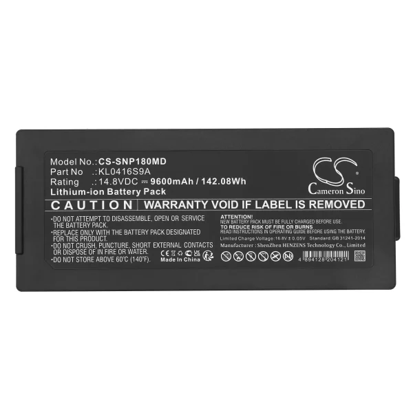 SonoScape S7, S8 EXP, S9, ST-180 Series Replacement Battery 9600mAh / 142.08Wh