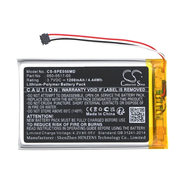 Spacelabs EVO, EVO 4 Series Replacement Battery 1200mAh / 4.44Wh