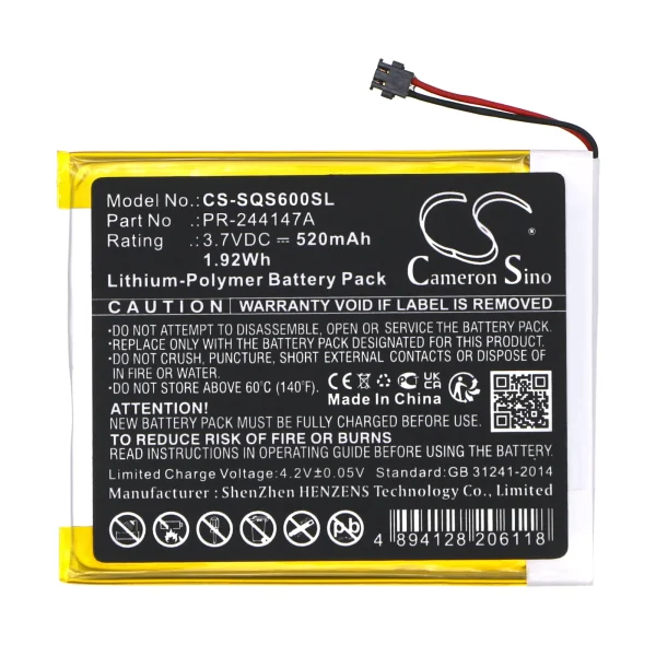 Square S6, S8 Series Replacement Battery 520mAh / 1.92Wh