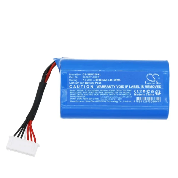 Sony SRS-XG300 Series Replacement Battery 6700mAh / 49.58Wh