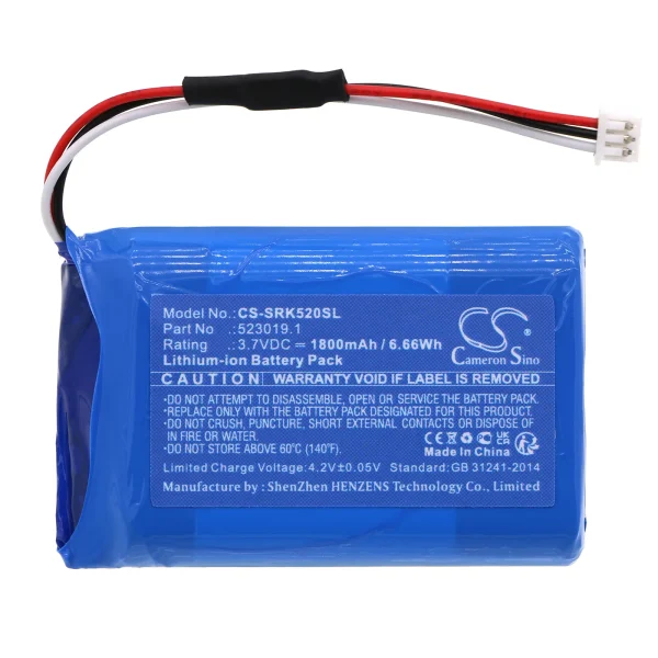 Systronik 23019, 523019.1 Series Replacement Battery 1800mAh / 6.66Wh