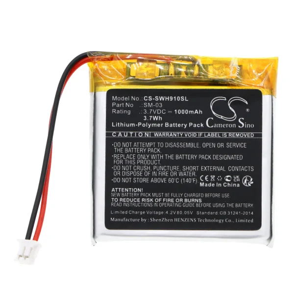 Sony WH-H910N, WH-H910 Series Replacement Battery 1000mAh / 3.7Wh