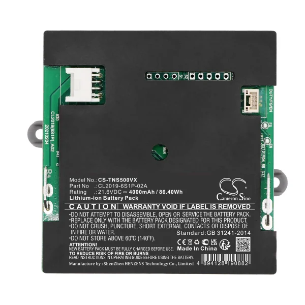 Tineco iFloor S5 FW160100CN Series Replacement Battery 4000mAh / 86.4Wh - Image 2