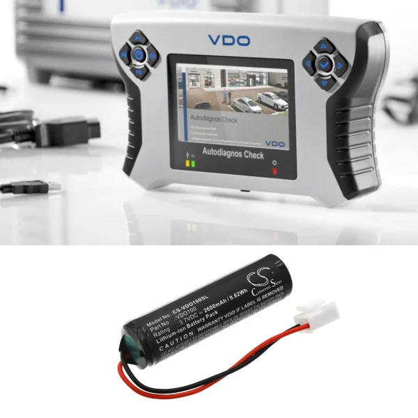 VDO Autodiagnos Check Plug & Play  Series Replacement Battery 2600mAh / 9.62Wh - Image 2