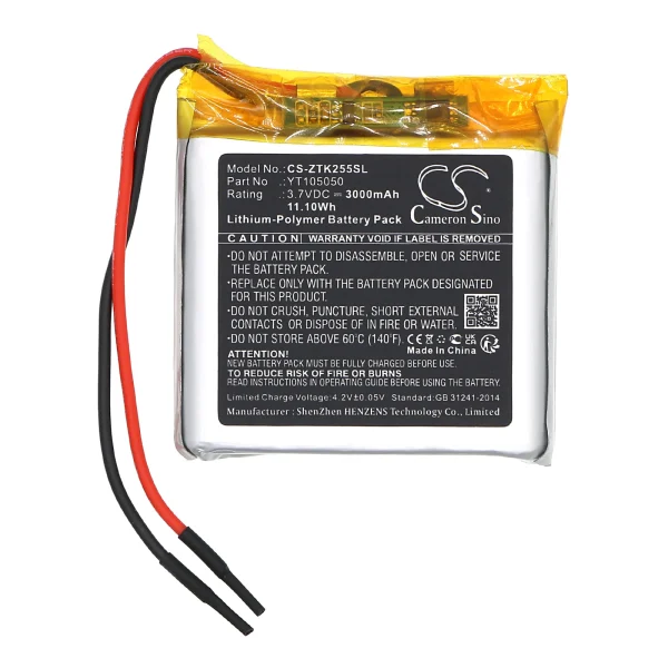 ZKTeco AQD-V43-W, Multifunctional Air Quality De, ZK-255 Series Replacement Battery 3000mAh / 11.1Wh